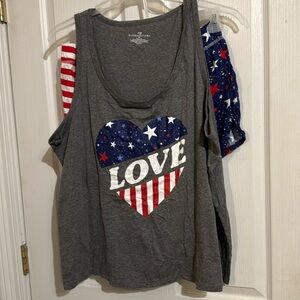 patriotic short pajama set